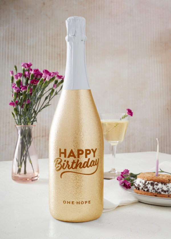 ONEHOPE "Happy Birthday" Shimmer Wine bottle