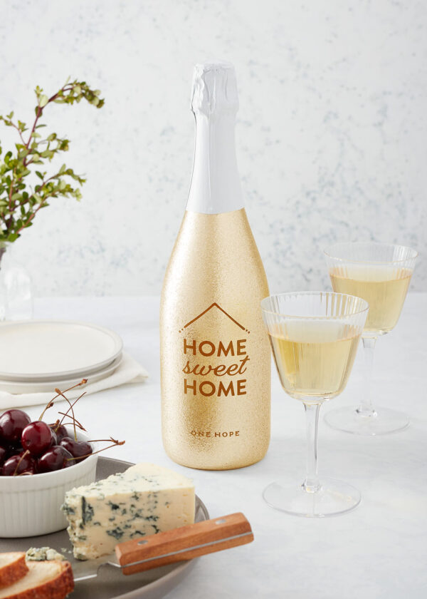 ONEHOPE "Home Sweet Home" Shimmer Wine Bottle